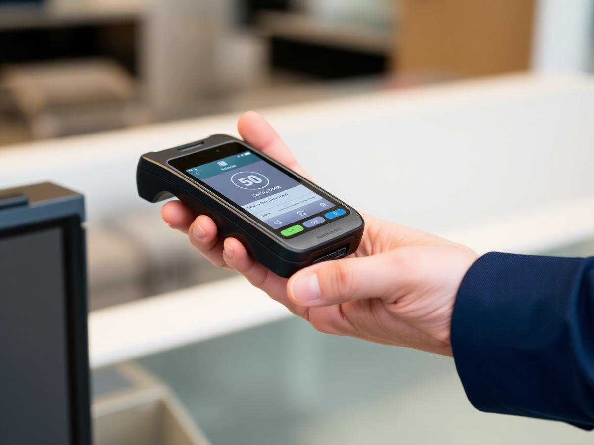 Handheld wireless card reader